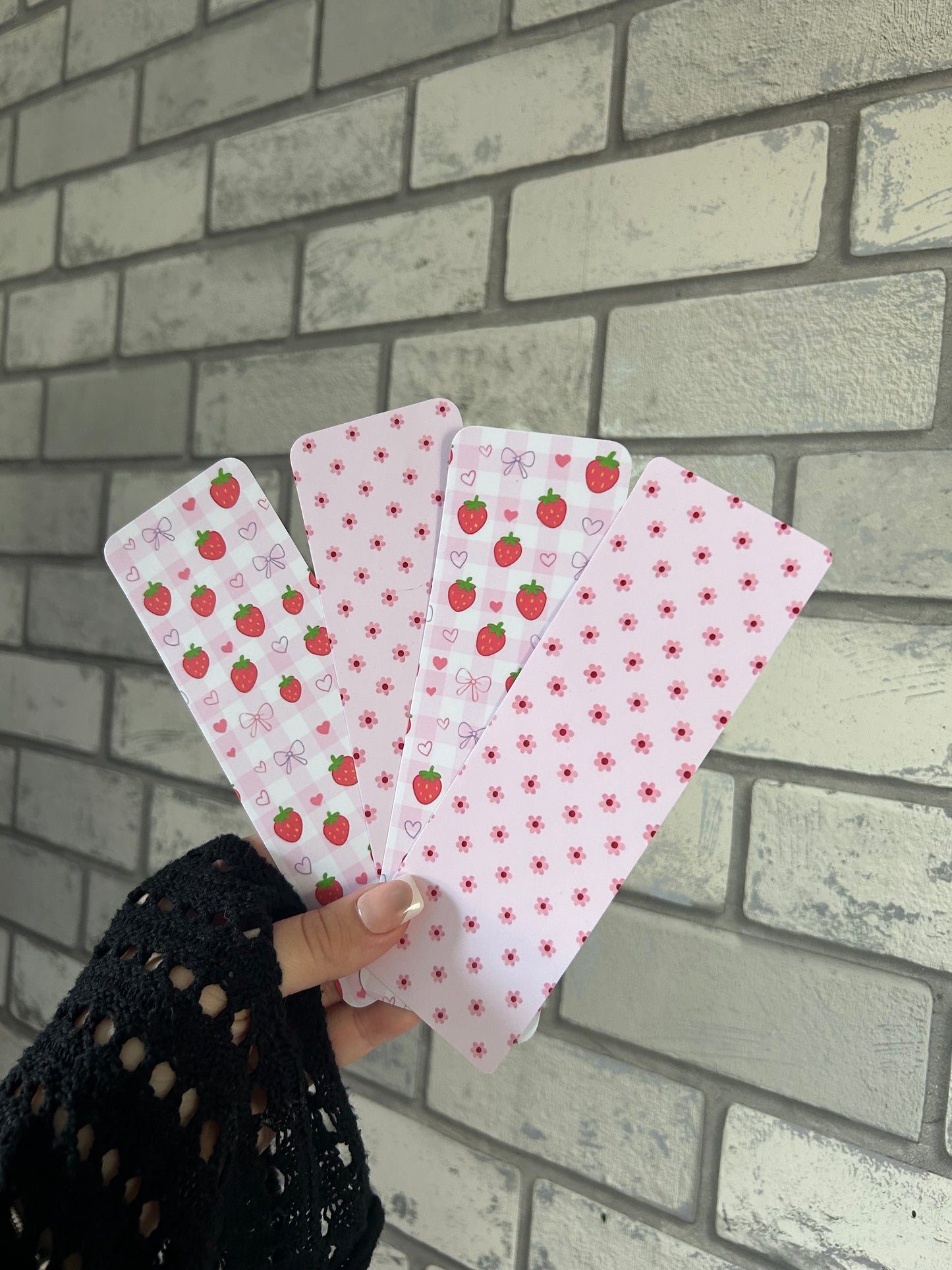 Strawberry Print Bookmark