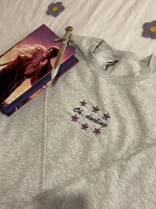 Oh, Darling Embroidered Sweatshirt