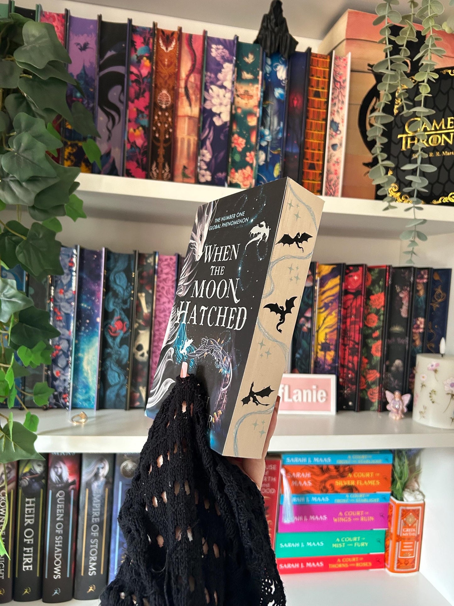 When The Moon Hatched paperback with hand painted edges