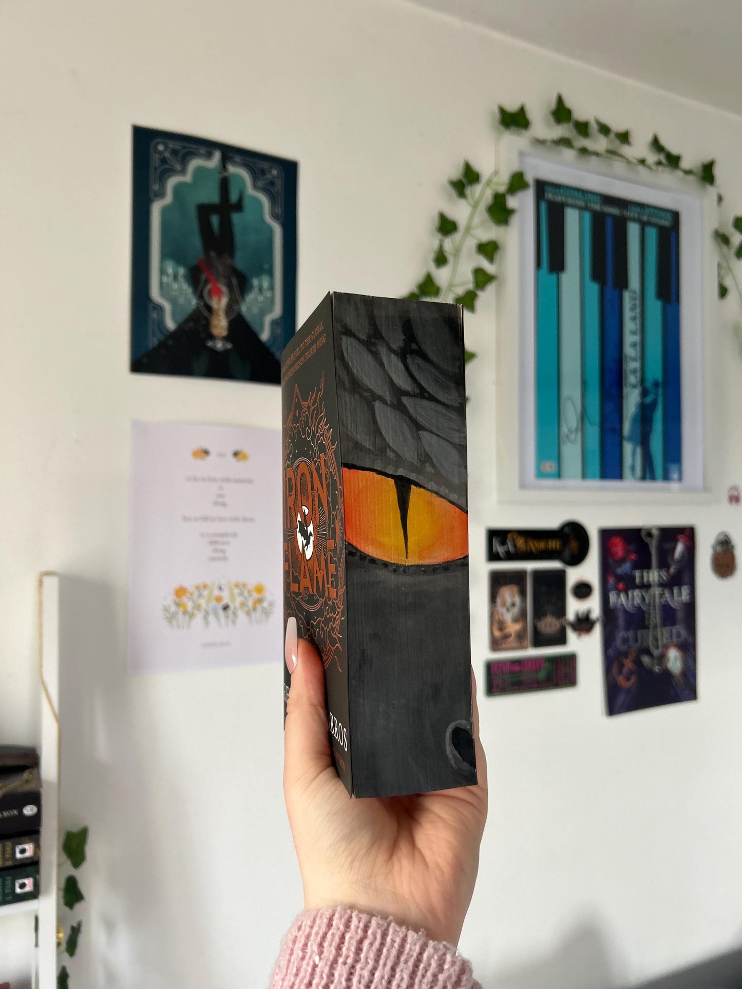 Iron Flame paperback with hand painted edges