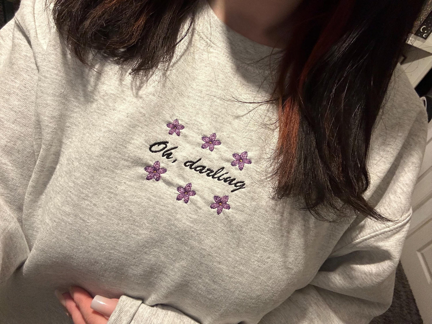 Oh, Darling Embroidered Sweatshirt