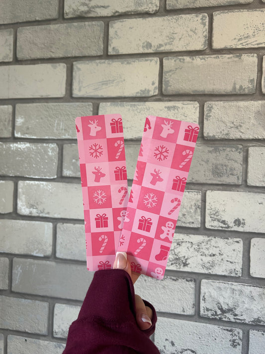 Pink Christmas Print Bookmark