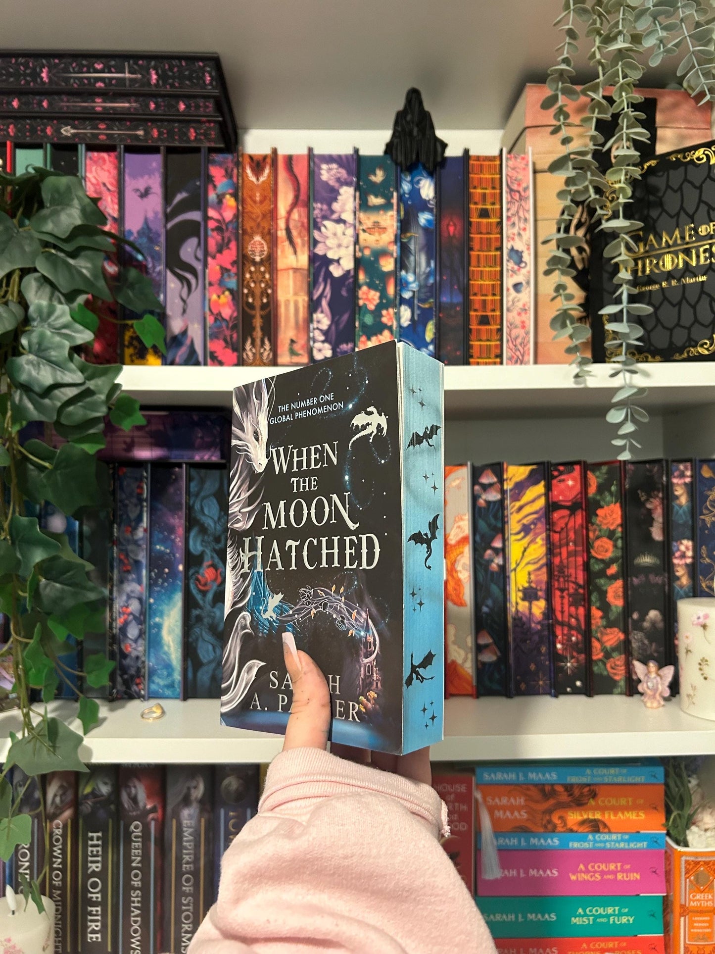 When The Moon Hatched paperback with hand painted edges
