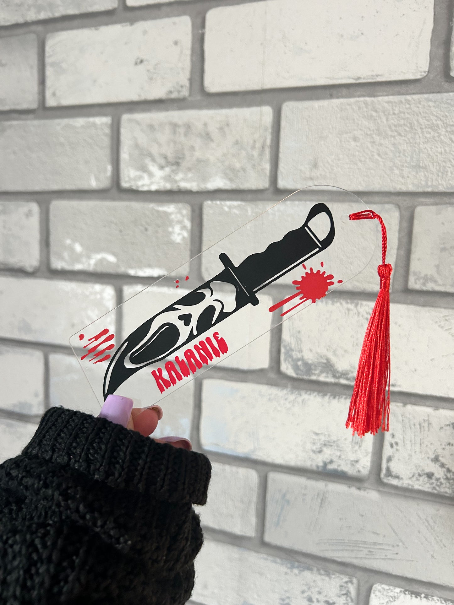 Ghost Face Acrylic Bookmark