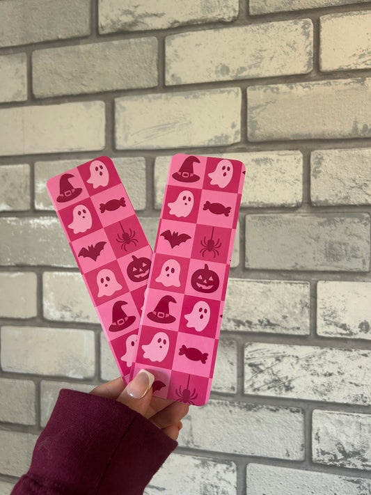 Pink Halloween Print Bookmark