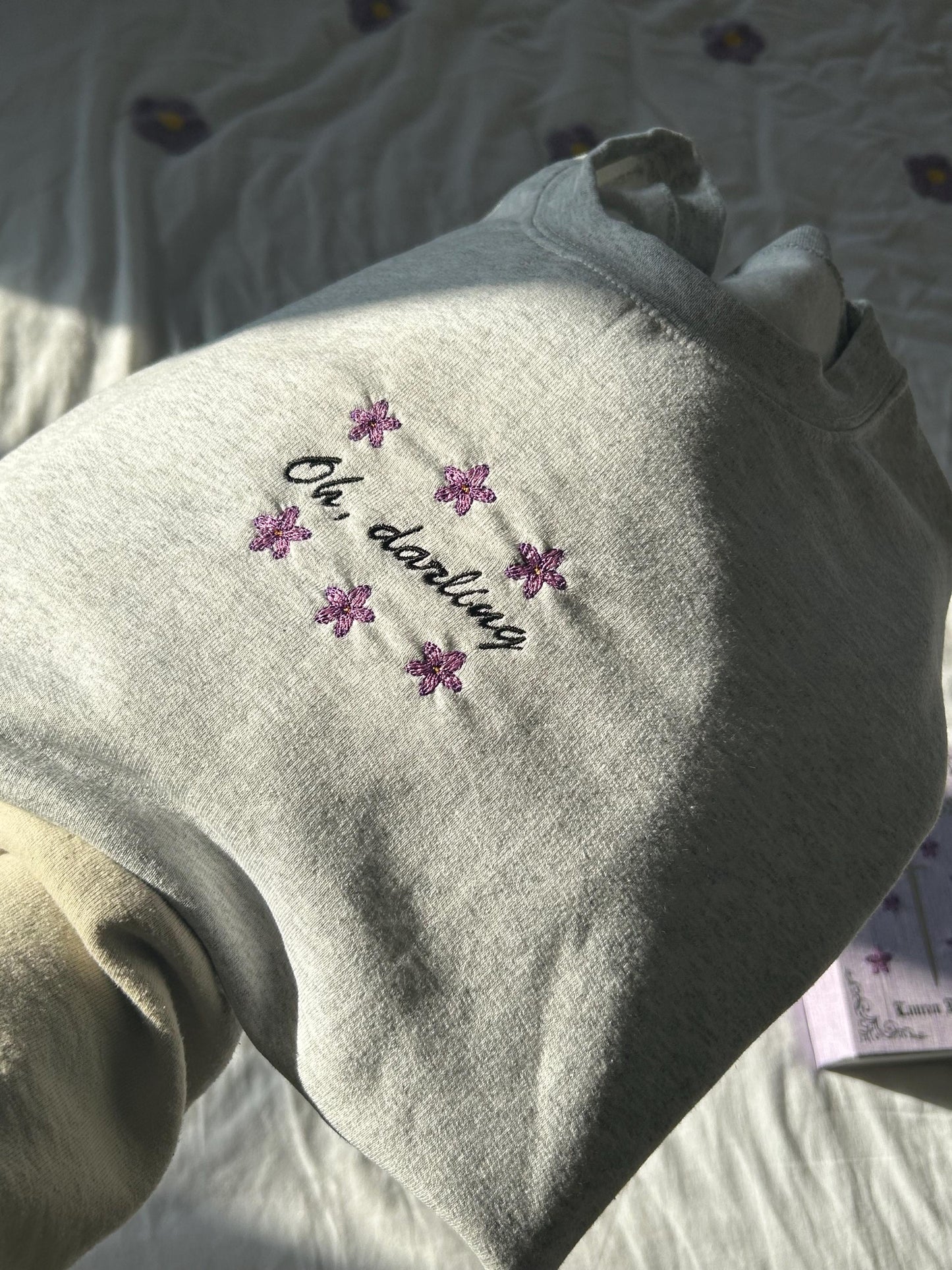Oh, Darling Embroidered Sweatshirt