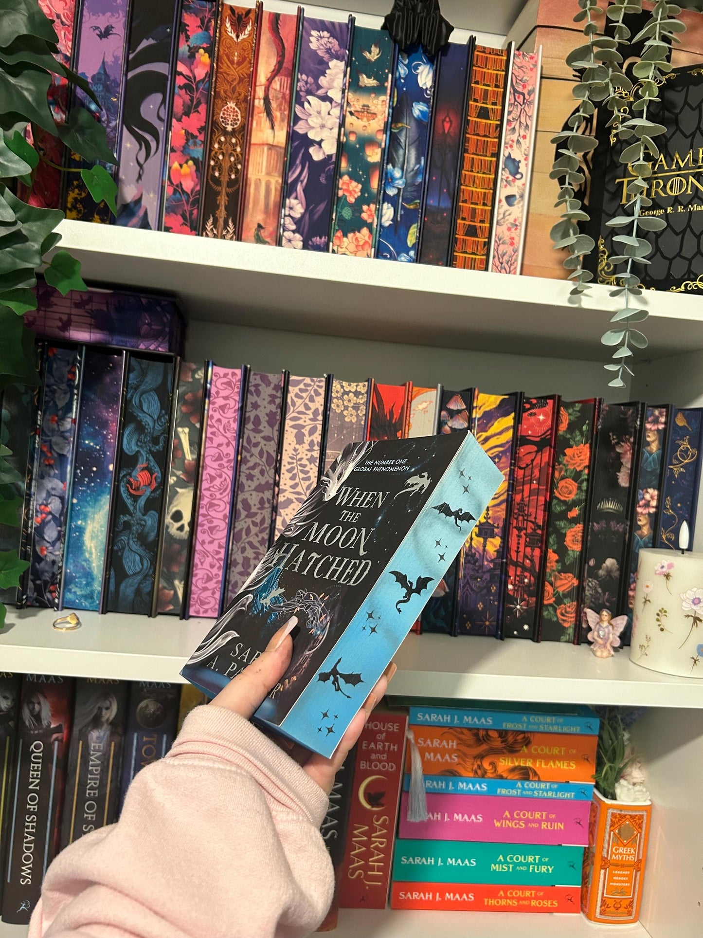 When The Moon Hatched paperback with hand painted edges