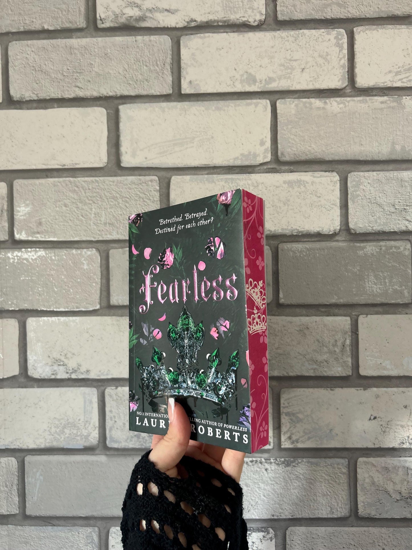 Powerless, Reckless and Powerful paperbacks with sprayed edges