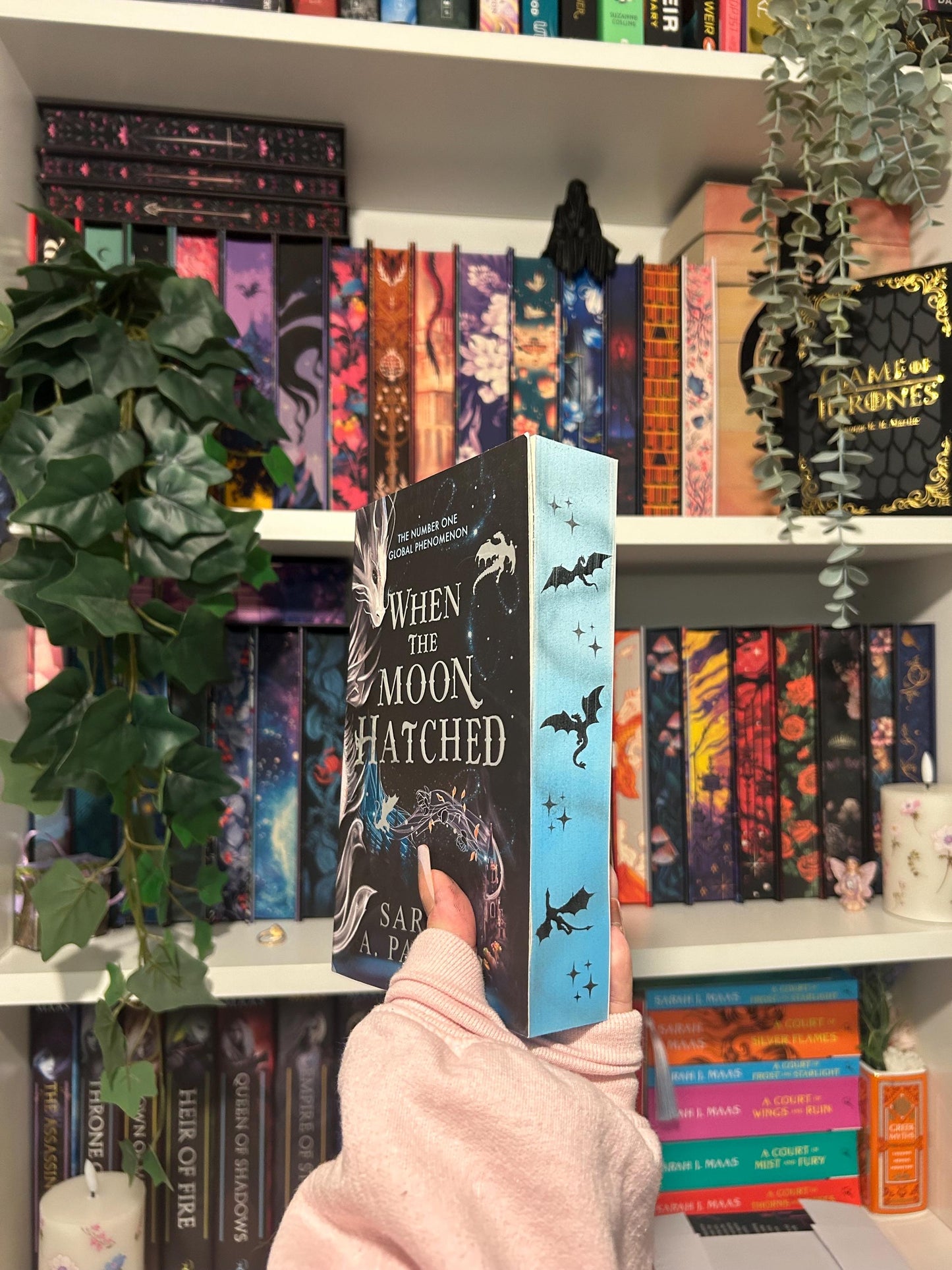 When The Moon Hatched paperback with hand painted edges