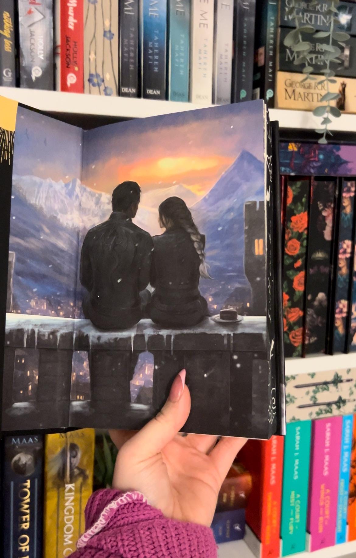 Onyx Storm UK hardback with painted edges