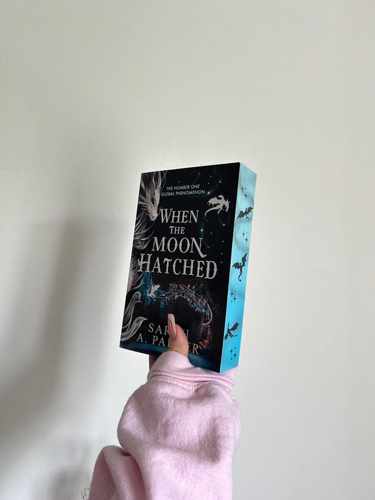 When The Moon Hatched paperback with hand painted edges