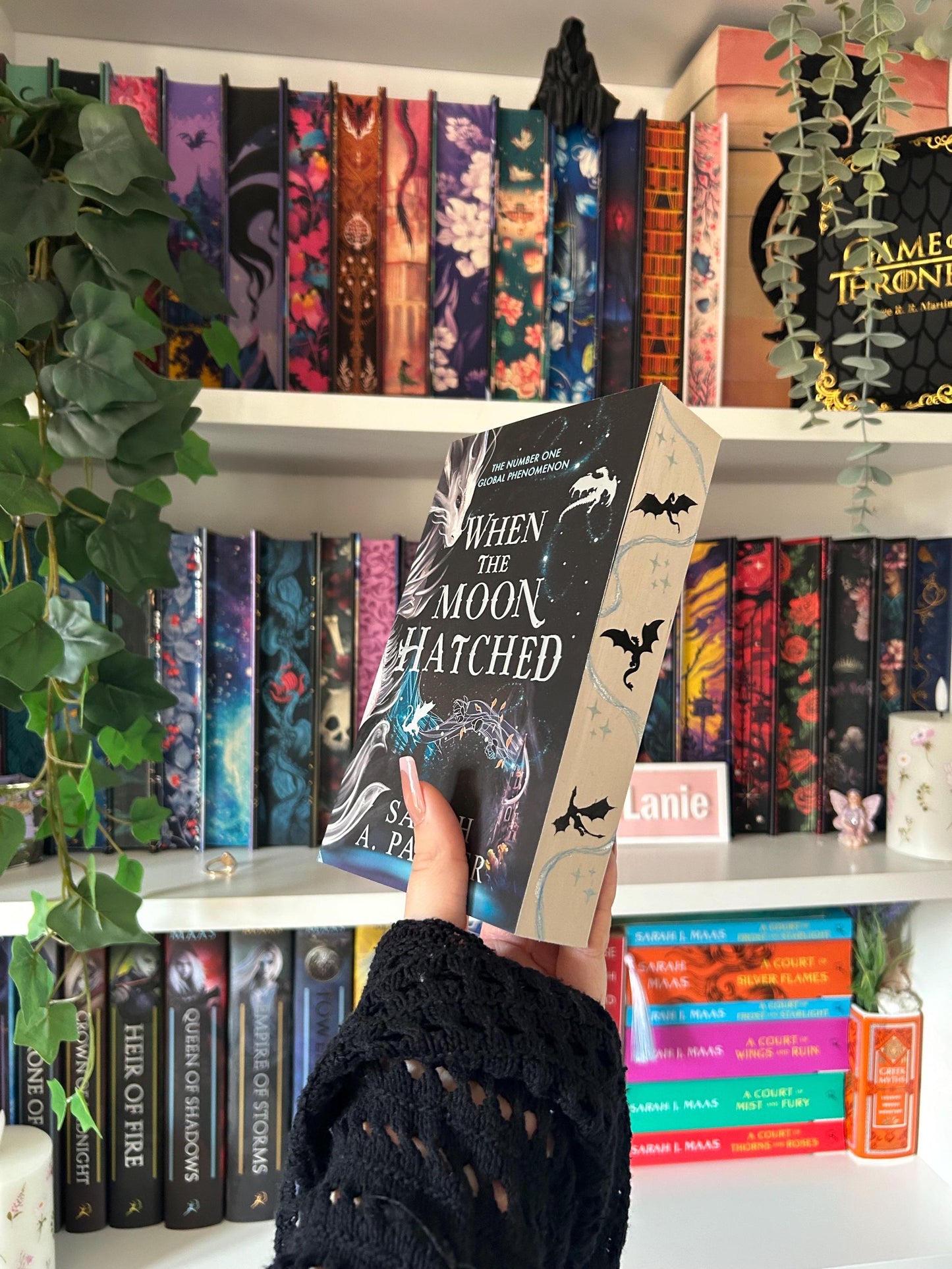 When The Moon Hatched paperback with hand painted edges