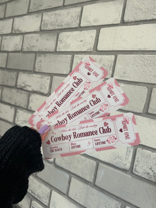 Cowboy Romance Club Bookmark