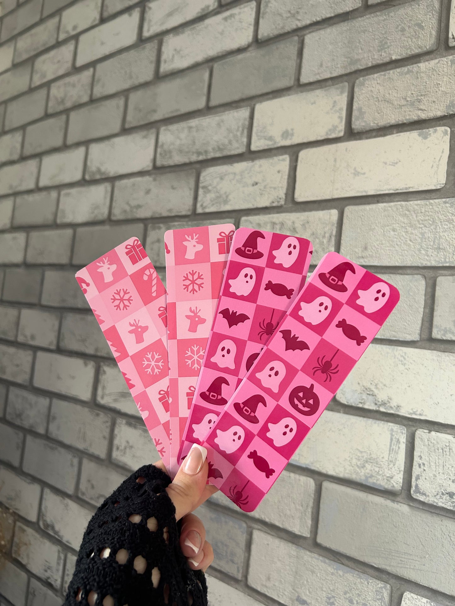 Pink Halloween Print Bookmark