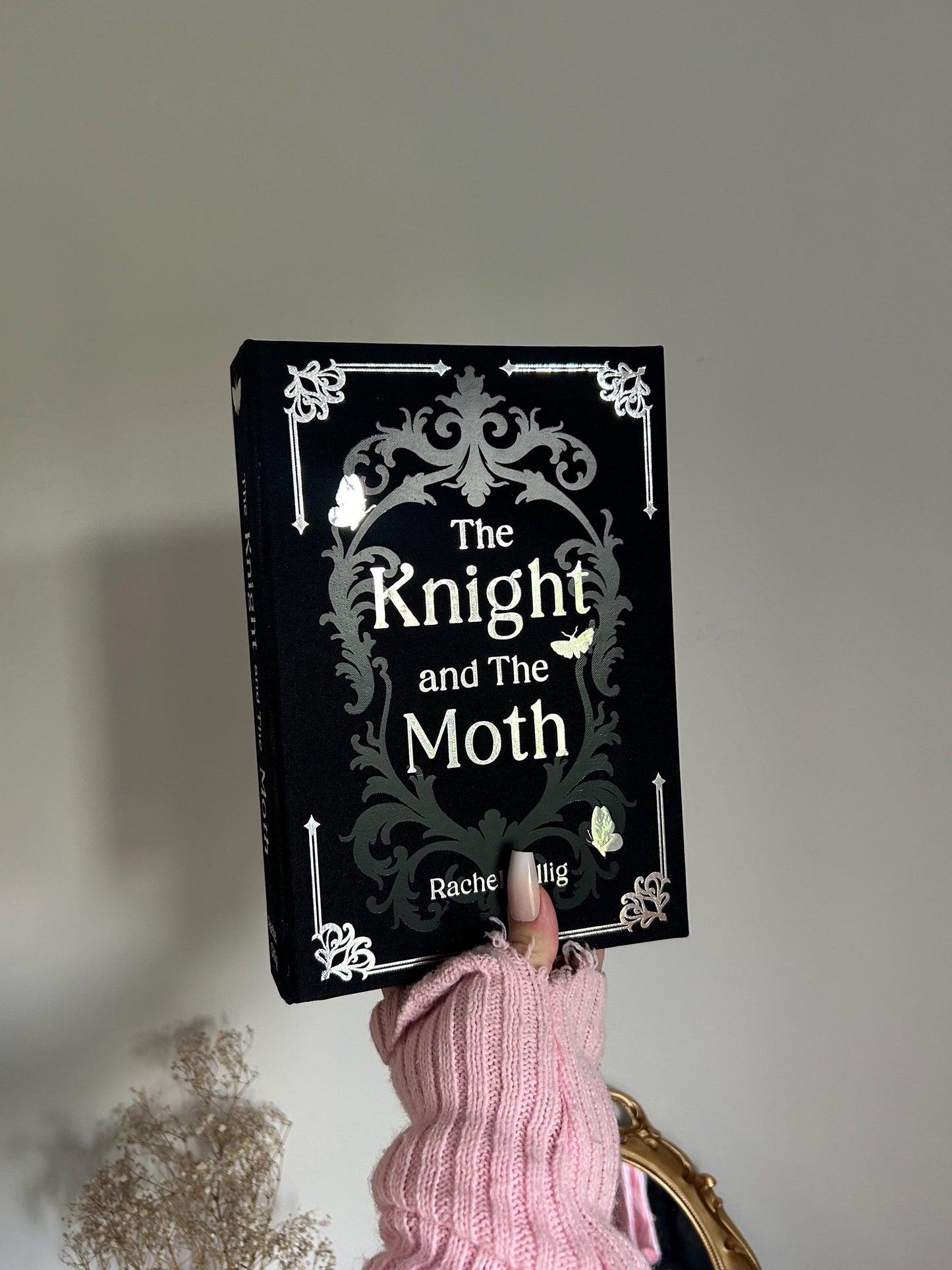 The Knight and The Moth rebind with sprayed edges by Rachel Gillig