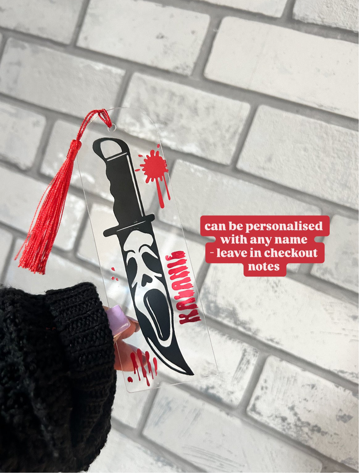 Ghost Face Acrylic Bookmark