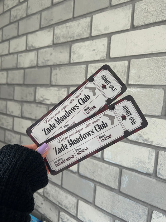 Zade Meadows Club Bookmark
