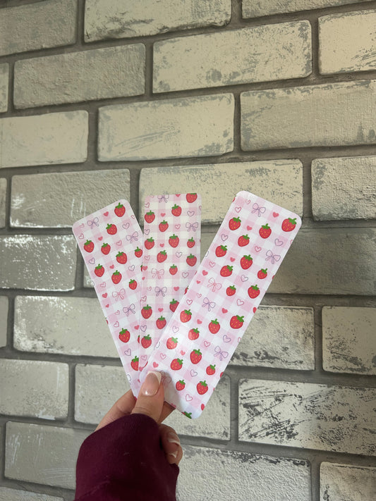 Strawberry Print Bookmark