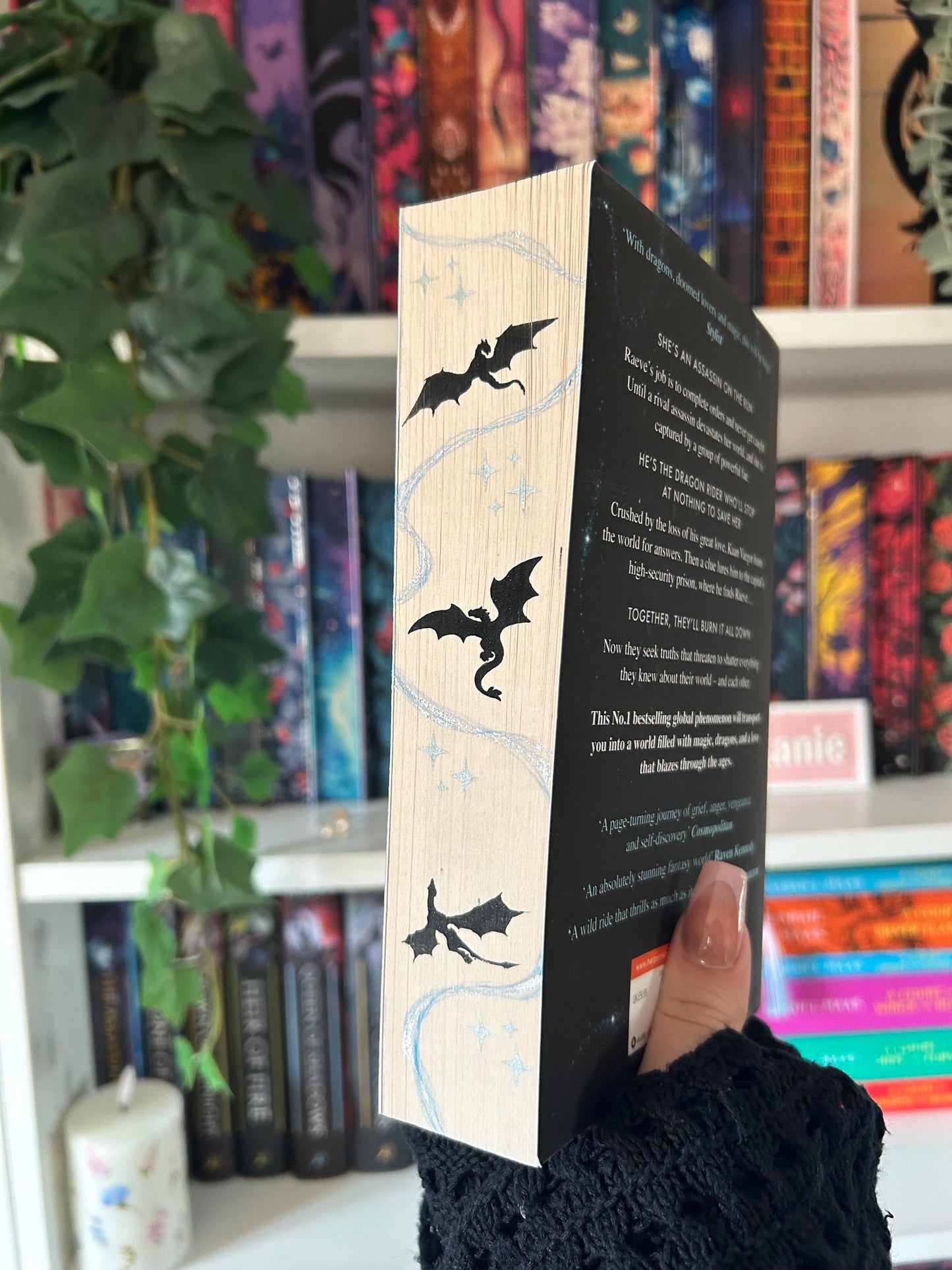 When The Moon Hatched paperback with hand painted edges