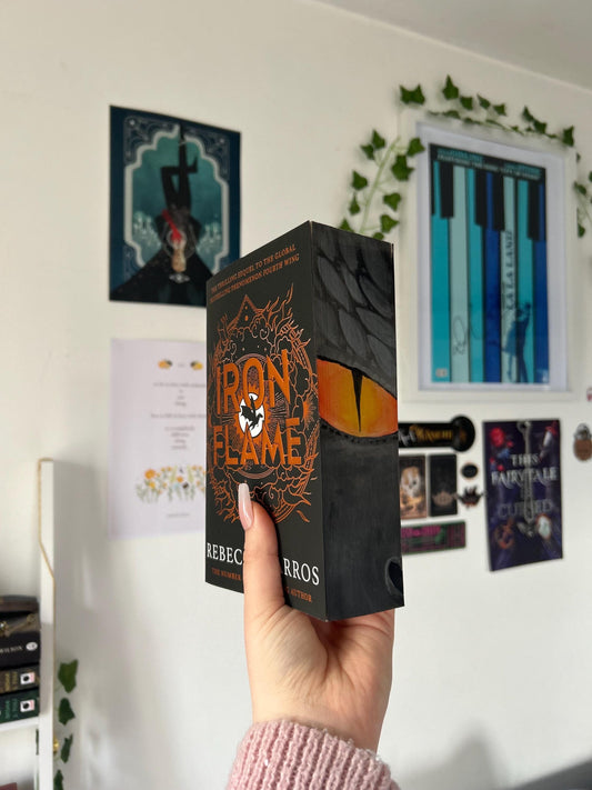 Iron Flame paperback with hand painted edges
