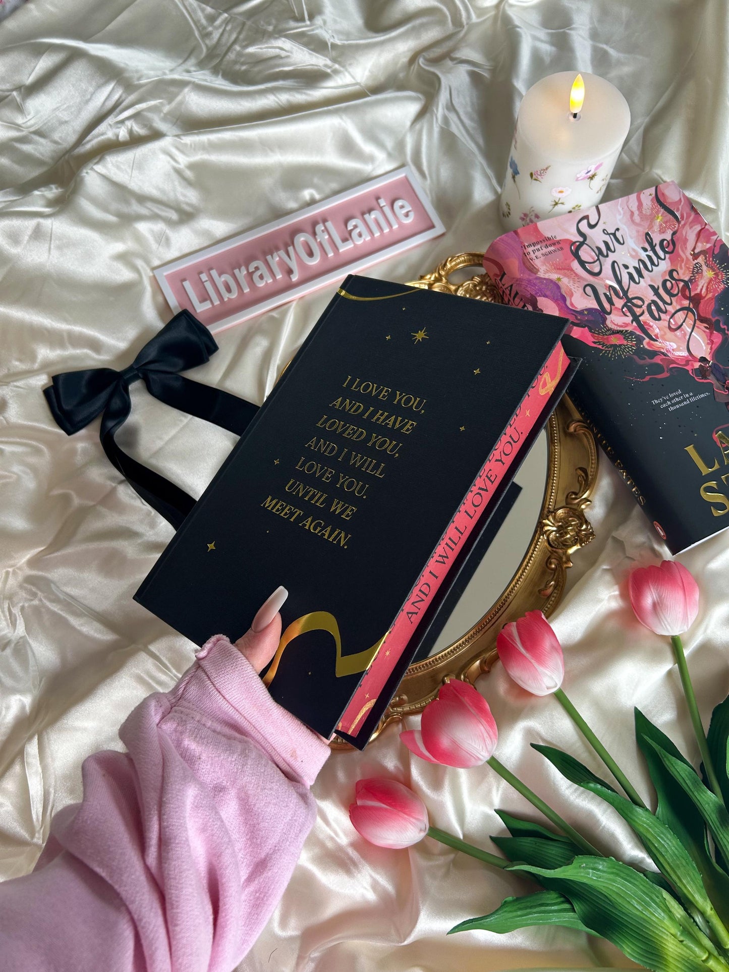 Our infinite fates by Laura Stevens with sprayed edges