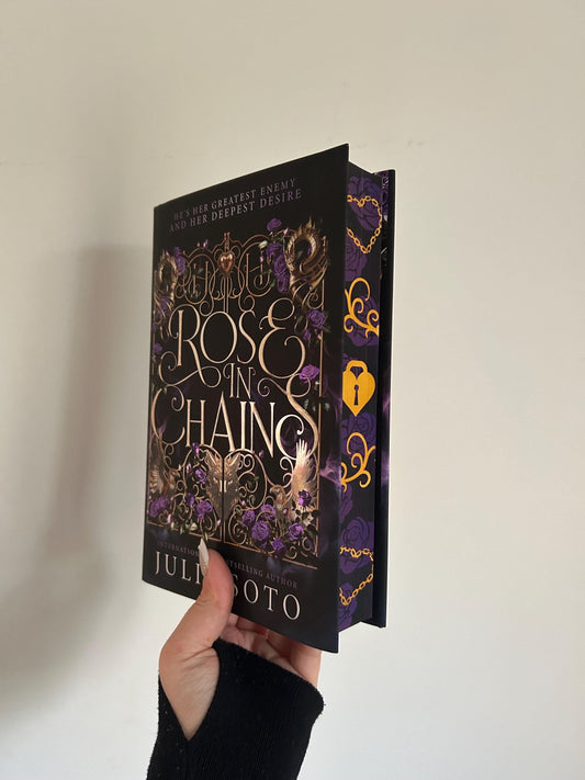 Rose in Chains by Julie Soto with custom sprayed edges